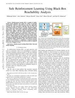 Safe Reinforcement Learning Using Black-Box Reachability Analysis