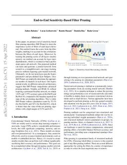 End-to-End Sensitivity-Based Filter Pruning