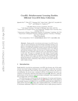 CryoRL: Reinforcement Learning Enables Efficient Cryo-EM Data Collection