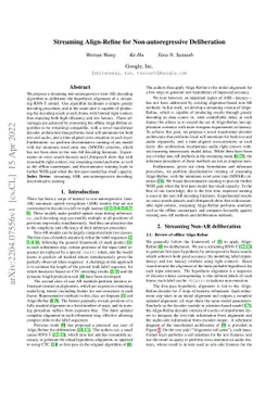 Streaming Align-Refine for Non-autoregressive Deliberation