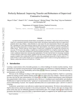 Perfectly Balanced: Improving Transfer and Robustness of Supervised
  Contrastive Learning
