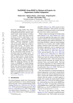 MoEBERT: from BERT to Mixture-of-Experts via Importance-Guided
  Adaptation