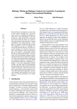 DialAug: Mixing up Dialogue Contexts in Contrastive Learning for Robust
  Conversational Modeling