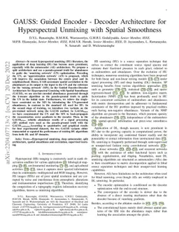 GAUSS: Guided Encoder-Decoder Architecture for Hyperspectral Unmixing
  with Spatial Smoothness