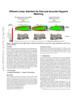 Efficient Linear Attention for Fast and Accurate Keypoint Matching