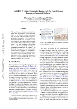 UniGDD: A Unified Generative Framework for Goal-Oriented
  Document-Grounded Dialogue