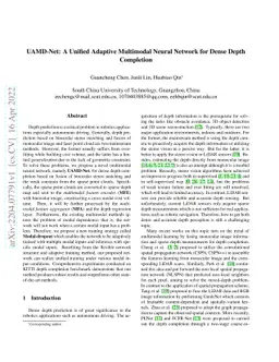 UAMD-Net: A Unified Adaptive Multimodal Neural Network for Dense Depth
  Completion