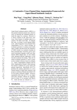 A Contrastive Cross-Channel Data Augmentation Framework for Aspect-based
  Sentiment Analysis