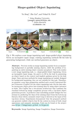 Shape-guided Object Inpainting