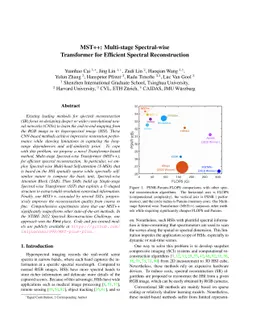 MST++: Multi-stage Spectral-wise Transformer for Efficient Spectral
  Reconstruction