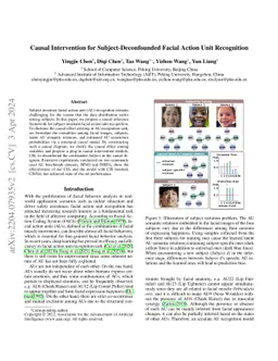 Causal Intervention for Subject-Deconfounded Facial Action Unit
  Recognition