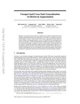 Unsupervised Cross-Task Generalization via Retrieval Augmentation