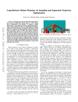 Long-Horizon Motion Planning via Sampling and Segmented Trajectory
  Optimization