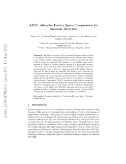 AFSC: Adaptive Fourier Space Compression for Anomaly Detection