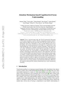 Attention Mechanism based Cognition-level Scene Understanding