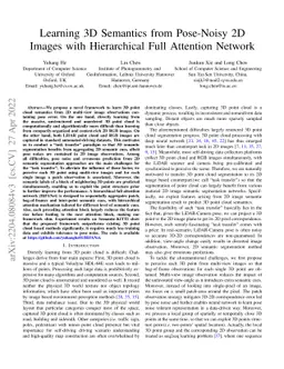 Learning 3D Semantics from Pose-Noisy 2D Images with Hierarchical Full
  Attention Network