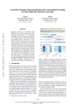 ArcaneQA: Dynamic Program Induction and Contextualized Encoding for
  Knowledge Base Question Answering
