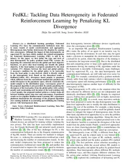 FedKL: Tackling Data Heterogeneity in Federated Reinforcement Learning
  by Penalizing KL Divergence