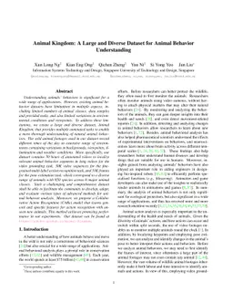 Animal Kingdom: A Large and Diverse Dataset for Animal Behavior
  Understanding