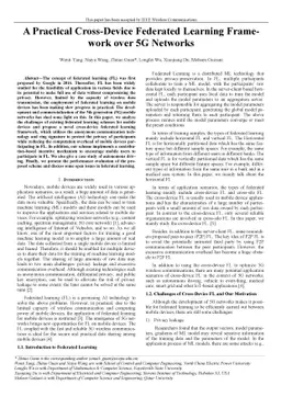 A Practical Cross-Device Federated Learning Framework over 5G Networks