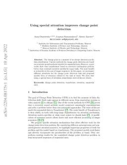 Usage of specific attention improves change point detection