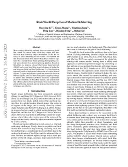 Real-World Deep Local Motion Deblurring