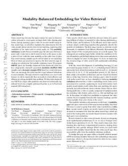 Modality-Balanced Embedding for Video Retrieval