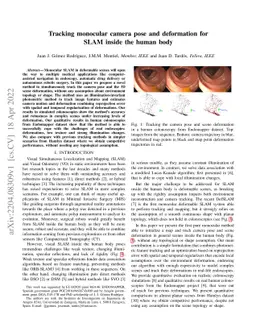 Tracking monocular camera pose and deformation for SLAM inside the human
  body