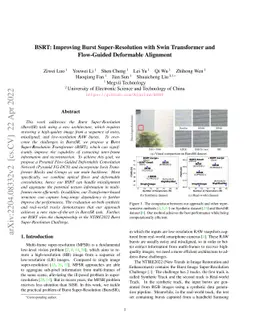 BSRT: Improving Burst Super-Resolution with Swin Transformer and
  Flow-Guided Deformable Alignment