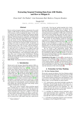 Extracting Targeted Training Data from ASR Models, and How to Mitigate
  It