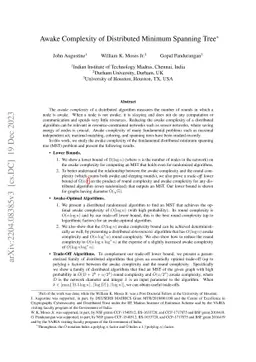 Awake Complexity of Distributed Minimum Spanning Tree