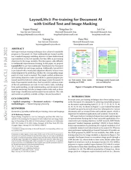 LayoutLMv3: Pre-training for Document AI with Unified Text and Image
  Masking