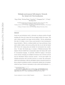 Multiple-environment Self-adaptive Network for Aerial-view
  Geo-localization