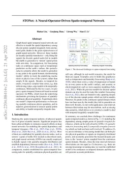 STONet: A Neural-Operator-Driven Spatio-temporal Network