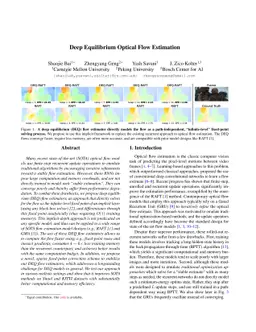 Deep Equilibrium Optical Flow Estimation