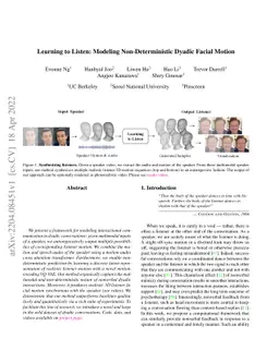 Learning to Listen: Modeling Non-Deterministic Dyadic Facial Motion