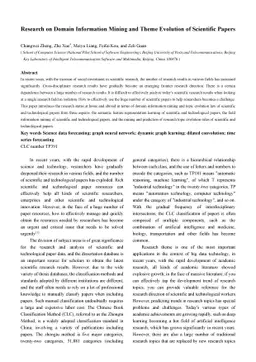 Research on Domain Information Mining and Theme Evolution of Scientific
  Papers