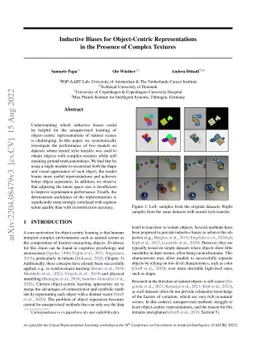 Inductive Biases for Object-Centric Representations in the Presence of
  Complex Textures