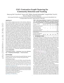 CGC: Contrastive Graph Clustering for Community Detection and Tracking