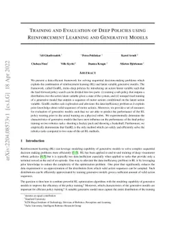 Training and Evaluation of Deep Policies using Reinforcement Learning
  and Generative Models