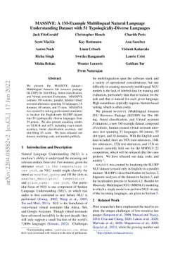 MASSIVE: A 1M-Example Multilingual Natural Language Understanding
  Dataset with 51 Typologically-Diverse Languages