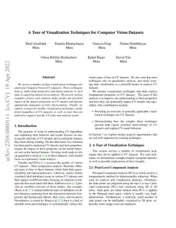 A Tour of Visualization Techniques for Computer Vision Datasets