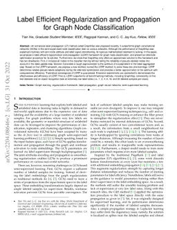 Label Efficient Regularization and Propagation for Graph Node
  Classification
