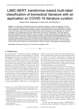 LitMC-BERT: transformer-based multi-label classification of biomedical
  literature with an application on COVID-19 literature curation