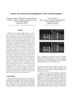 ActAR: Actor-Driven Pose Embeddings for Video Action Recognition