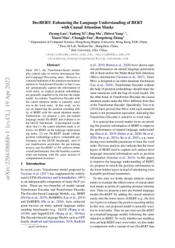 DecBERT: Enhancing the Language Understanding of BERT with Causal
  Attention Masks