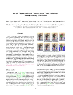 Not All Tokens Are Equal: Human-centric Visual Analysis via Token
  Clustering Transformer