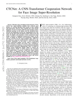 CTCNet: A CNN-Transformer Cooperation Network for Face Image
  Super-Resolution
