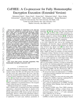 CoFHEE: A Co-processor for Fully Homomorphic Encryption Execution
  (Extended Version)