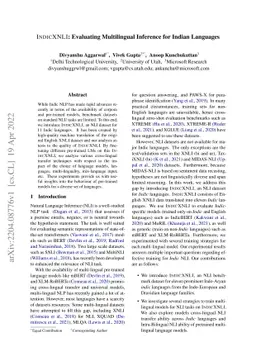 IndicXNLI: Evaluating Multilingual Inference for Indian Languages